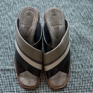 Brunello Cucinelli Leather Colorblock Pattern